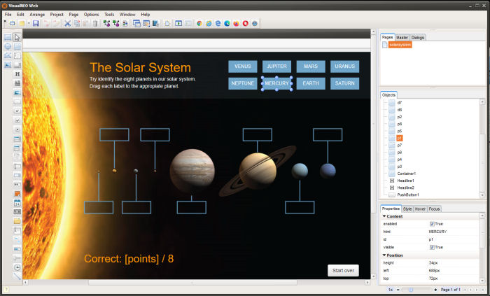 screenshot of VisualNEO Web
